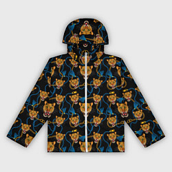 Ветровка с капюшоном женская Золотая цепь с леопардами, цвет: 3D-белый