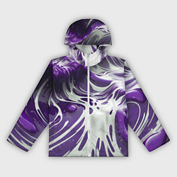 Женская ветровка Бело-фиолетовая краска
