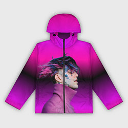 Ветровка с капюшоном женская Lil Peep фиолетовый лук, цвет: 3D-черный