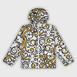 Ветровка с капюшоном женская Жёлтый кружевной узор, цвет: 3D-белый