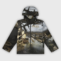 Ветровка с капюшоном женская STALKER 2 дом на болотах, цвет: 3D-черный