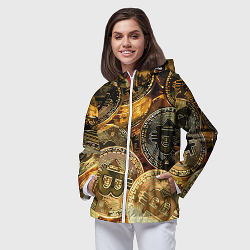 Женская ветровка Золото цифровой эры / 3D-Белый – фото 3