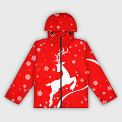 Ветровка с капюшоном женская Christmas deer, цвет: 3D-черный