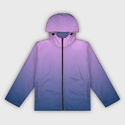Ветровка с капюшоном женская Рассвет розовый и синий градиент 3d, цвет: 3D-черный