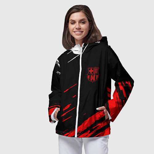 Женская ветровка Барселона краски / 3D-Белый – фото 3