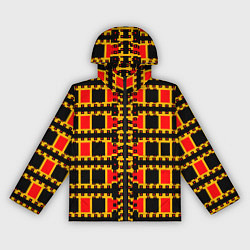 Ветровка с капюшоном женская Королевские квадраты, цвет: 3D-черный