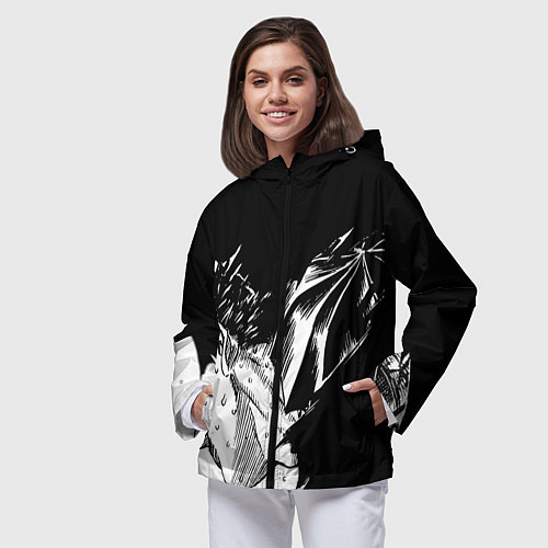 Женская ветровка Берсерк Гатс в чёрных доспехах / 3D-Черный – фото 3