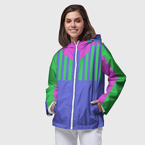 Женская ветровка Олимпийка 90х / 3D-Белый – фото 3