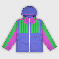 Ветровка с капюшоном женская Олимпийка 90х, цвет: 3D-белый