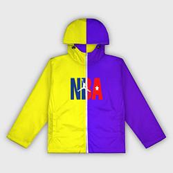Ветровка с капюшоном женская NBA sport полосы, цвет: 3D-белый