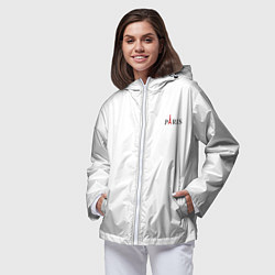 Ветровка с капюшоном женская Paris city, цвет: 3D-белый — фото 2