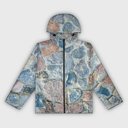 Ветровка с капюшоном женская Каменный фон, цвет: 3D-черный