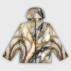 Ветровка с капюшоном женская Мрамор - текстура, цвет: 3D-черный