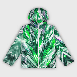 Женская ветровка Зелёные драгоценные кристаллы