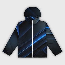 Ветровка с капюшоном женская Темно-синий абстрактный фон абстракция, цвет: 3D-белый