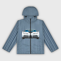 Ветровка с капюшоном женская Bugatti Centodieci - белая бугатти чентодиечи, цвет: 3D-черный