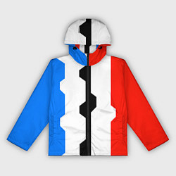 Женская ветровка Техно линии синий и красный