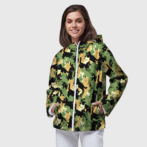 Женская ветровка Котофляж / 3D-Белый – фото 3