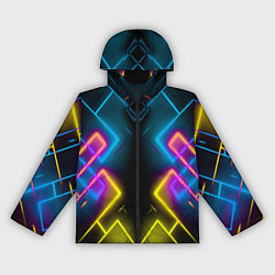 Ветровка с капюшоном женская Жёлтый неон, цвет: 3D-черный