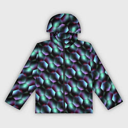 Женская ветровка Красно-черно-зеленые кубики