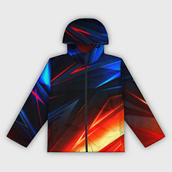 Ветровка с капюшоном женская Geometry stripes neon steel, цвет: 3D-черный