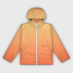 Ветровка с капюшоном женская Градиент солнечный жёлто-оранжевый приглушённый, цвет: 3D-белый