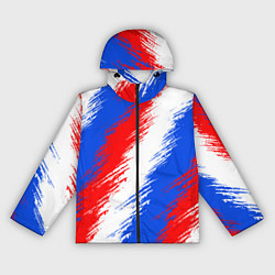Ветровка с капюшоном женская Триколор штрихи красок, цвет: 3D-черный
