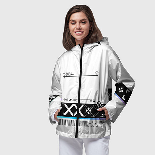 Женская ветровка Printstream white - скин CS / 3D-Черный – фото 3