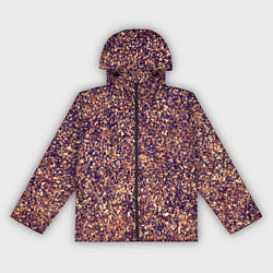 Ветровка с капюшоном женская Драгоценный фиолетово-медный абстракция, цвет: 3D-черный