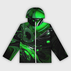 Женская ветровка Green dark abstract geometry style