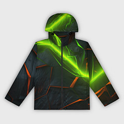 Женская ветровка Green neon abstract geometry