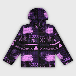 Ветровка с капюшоном женская Underground pattern color, цвет: 3D-черный