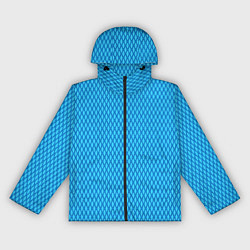 Ветровка с капюшоном женская Паттерн яркий сине-голубой, цвет: 3D-черный