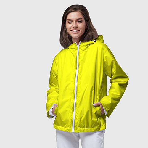 Женская ветровка Яркий желтый / 3D-Белый – фото 3