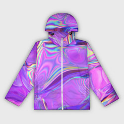 Ветровка с капюшоном женская Неоновый розовый бензин, цвет: 3D-белый