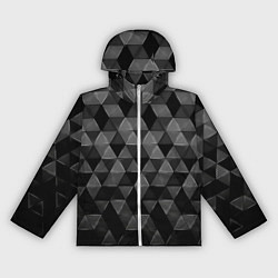 Ветровка с капюшоном женская Серые треугольники, цвет: 3D-белый