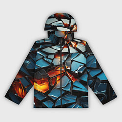 Ветровка с капюшоном женская Объемные стекляшки, цвет: 3D-черный