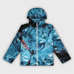 Ветровка с капюшоном женская Ледяной абстрактный куб, цвет: 3D-белый
