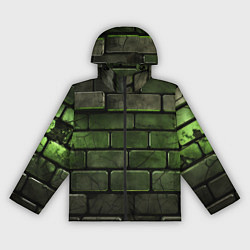 Женская ветровка Зеленые неоновые кирпичи