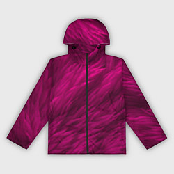 Женская ветровка Мех в цвете маджента