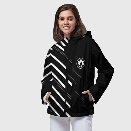 Женская ветровка Borussia sport fc / 3D-Черный – фото 3