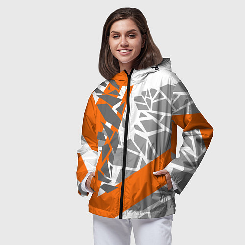 Женская ветровка Racing texture / 3D-Черный – фото 3