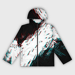 Ветровка с капюшоном женская Glitch effect, цвет: 3D-черный