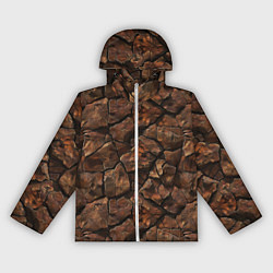 Ветровка с капюшоном женская Элементаль земли текстура, цвет: 3D-белый