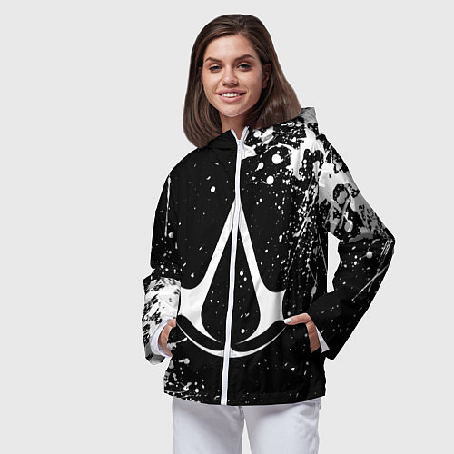 Женская ветровка White logo of assasin / 3D-Белый – фото 3