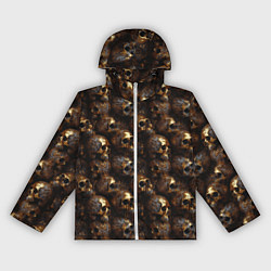 Ветровка с капюшоном женская Черепа и узоры лакшери, цвет: 3D-белый