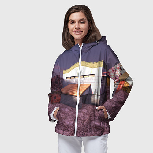 Женская ветровка Counter Strike 1 6 de nuke / 3D-Белый – фото 3