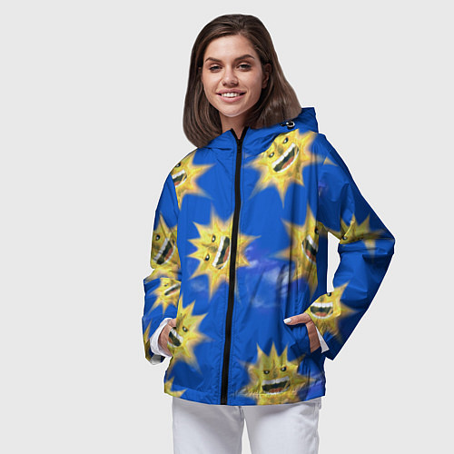 Женская ветровка Soul eater-солнце / 3D-Черный – фото 3