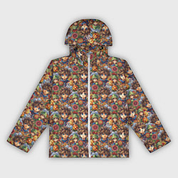 Ветровка с капюшоном женская Аниме парень паттерн, цвет: 3D-белый