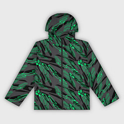 Ветровка с капюшоном женская Абстрактный камуфляжный узор, цвет: 3D-черный